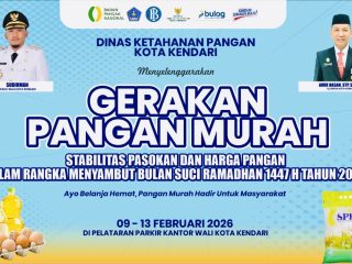 Bantu Masyarakat Kurang Mampu Jelang Ramadan 1447 H, Pemkot Kendari Gelar Pangan Murah Mulai Besok